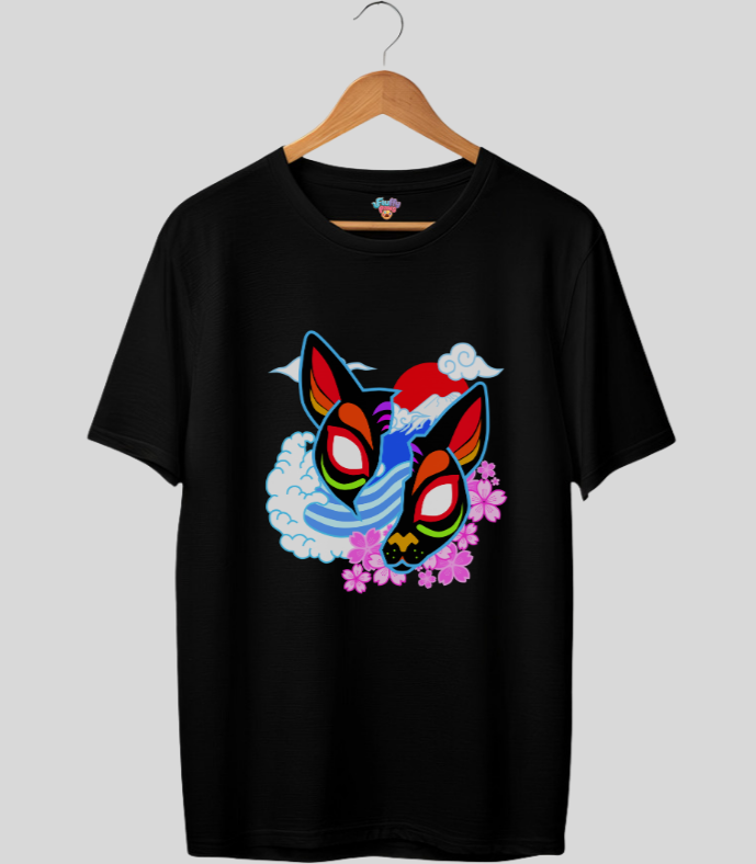 Camiseta Kitsune waves (EG)